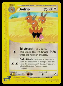 Pokemon Card - Dodrio Aquapolis 46/147 Uncommon Non Holo - Image 1