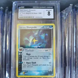 PSA CGC 8 Team Aqua's Sharpedo EX Team Magma Vs Aqua 5/95 Holo Pokemon Card psa - Image 1