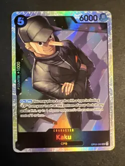 ONE PIECE CARD GAME - KAKU OP03-080 SR ENGLISH Pillars of Strength NM - Image 1