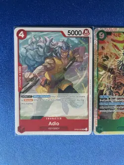 Adio One Piece TCG 2-card lot OP09 Super Rare + OP03 Uncommon - ships PWE - Image 2