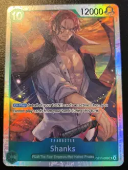 Shanks OP13-028 Foil Super Rare Carrying On His Will One Piece Card Game - Image 1