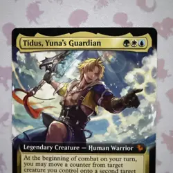 MTG Tidus, Yuna's Guardian (Extended Art) - Commander (FIC) FFX MYTHIC 0187 - Image 3