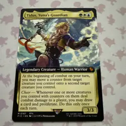 MTG Tidus, Yuna's Guardian (Extended Art) - Commander (FIC) FFX MYTHIC 0187 - Image 4