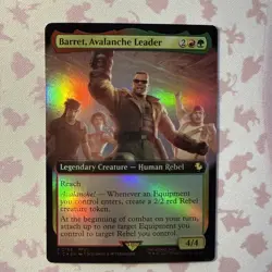 Barret, Avalanche Leader - Extended Art FOIL - Final Fantasy #166 Rare, NM - Image 1