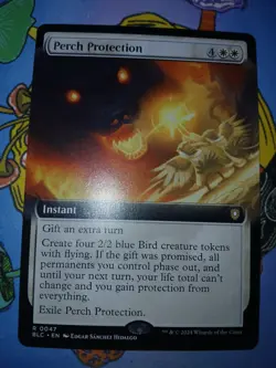 1x Perch Protection - Extended Art BLC NM MTG - Image 3