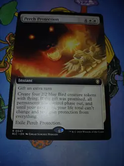 1x Perch Protection - Extended Art BLC NM MTG - Image 4
