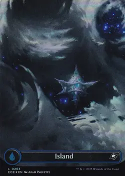 MTG Edge of Eternities Island - EOE 263 - Borderless FOIL - Image 2