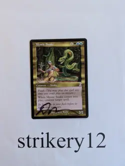 1x Mystic Snake - Apocalypse - Signed by Daren Bader - MTG - Image 1