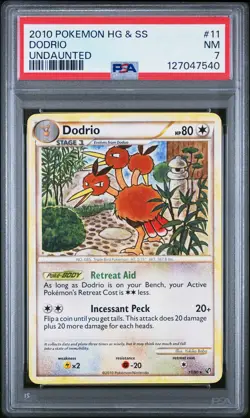 2010 POKEMON HEARTGOLD & SOULSILVER UNDAUNTED #11 DODRIO PSA 7 - Image 1