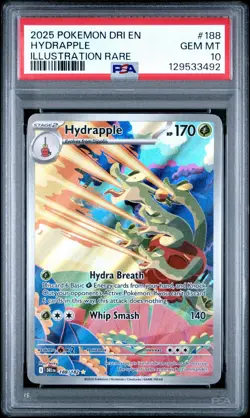 HYDRAPPLE PSA 10 2025 POKEMON DRI EN-DESTINED RIVALS #188 ILLUSTRATION RARE - Image 1