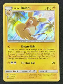 Alolan Raichu 57/236 Unified Minds Holo Rare LP Pokemon TCG - Image 1