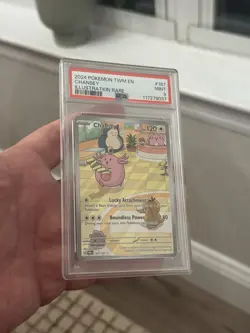 2024 Pokemon Twilight Masquerade Chansey Illustration Rare PSA 9 Mint 187/167 - Image 2