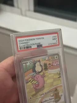 2024 Pokemon Twilight Masquerade Chansey Illustration Rare PSA 9 Mint 187/167 - Image 5