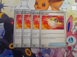 4 x Ultra Ball 091/091 - SV: Paldean Fates (PAF)- Playset - Pokemon TCG - Image 1