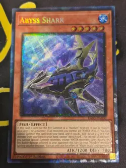 Yugioh! Abyss Shark - RA03-EN030 - Prismatic Collector's Rare - 1st Edition NM - Image 1