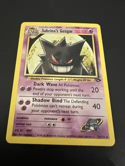 Sabrina’s Gengar 29/132 Gym Challenge Unlimited 2000 Pokemon Card Rare NM - Image 1