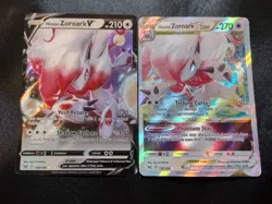 Hisuian Zoroark VSTAR 147/196 & V Ultra Rare Lost Origin Pokemon Card Set NM - Image 1