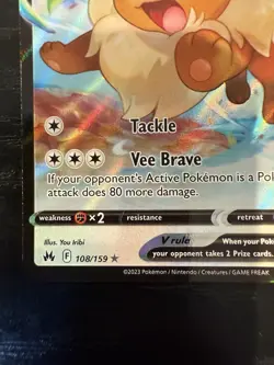 Eevee V - 108/159 - Crown Zenith - NM Pokemon Card TCG - Image 2