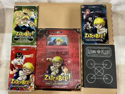 Zatch Bell The Card Battle 1 Starter Set Spell Book 3 Sealed Booster Packs - Image 2
