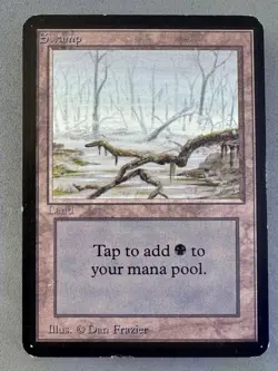 Alpha Swamp (A) #290 MTG-MP Very Good-Vintage Magic the Gathering - Image 1