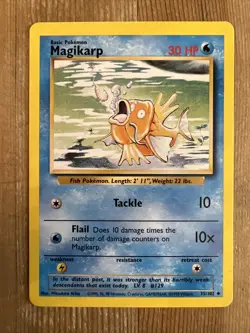Pokemon TCG Magikarp Base Set 35/102 Regular Unlimited Uncommon MP - Image 1