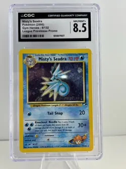 Misty's Seadra (Prerelease) 009/132 Wotc Promo Pokemon CGC 8.5 NM/MINT+ w/SWIRL - Image 1
