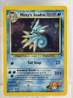 Misty's Seadra (Prerelease) 009/132 Wotc Promo Pokemon CGC 8.5 NM/MINT+ w/SWIRL - Image 2