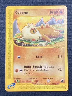 Cubone 2002 Pokemon Expedition #103/165 Lightly Played - Image 1