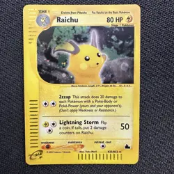 Raichu H25/H32 Skyridge Holo Foil Rare Pokemon TCG Yuka Morii SWIRL - Image 1