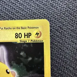 Raichu H25/H32 Skyridge Holo Foil Rare Pokemon TCG Yuka Morii SWIRL - Image 3