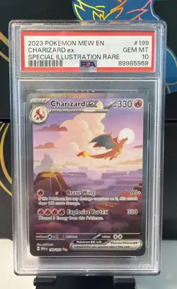2023 Pokemon EN-Mew 151 Charizard EX 199/165 SIR GEM MINT PSA 10 - Image 1