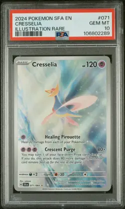 Pokemon 2024 Cresselia 071/064 Illustration Rare Shrouded Fable PSA 10 - Image 1