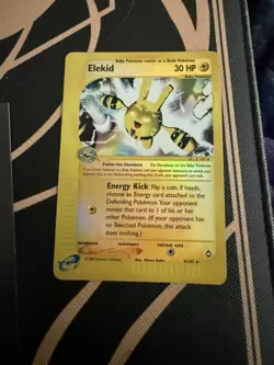 Pokemon TCG Elekid Reverse Holo Aquapolis 9/147 WOTC 2002 Near Mint - Image 1