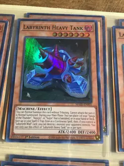 Yugioh! Labyrinth Heavy Tank - MAZE-EN001 - Super Rare - 1st Edition Near Mint, - Image 1