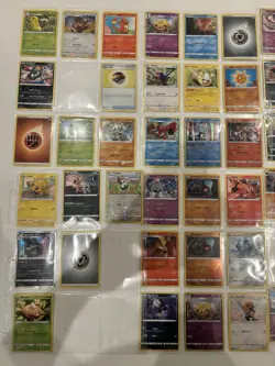 113 Card Lot Of Random Pokemon cards in sheets Found In a Storage Unit - Rare - Image 2