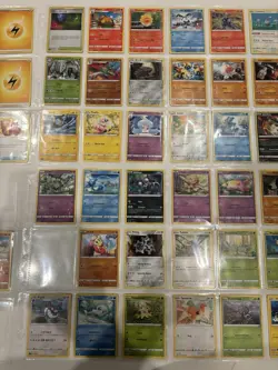 113 Card Lot Of Random Pokemon cards in sheets Found In a Storage Unit - Rare - Image 4