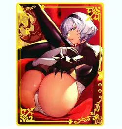 Anime Waifu Cards TCG | YoRHa - NieR: Automata | SSR [ METAL CARD ] Sexy Hentai - Image 1