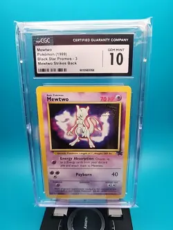 CGC 10 GEM MINT Mewtwo # 3 WB Movie WOTC Black Star PROMO Pokemon Card - Image 1