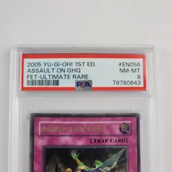 Yugioh 2005 Assault On GHQ 1st Ed. FET-EN056 Ultimate Rare PSA 8 NM-MT Card Vtg - Image 3