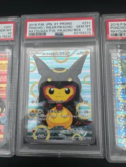 POKEMON PIKACHU PONCHO 1x CHARIZARD X, 2x RAYQUAZA (3 Cards) - Image 3