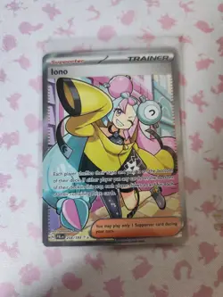 Iono Pokemon TCG Paldea Evolved Holo Ultra Rare Full Art Card 254/193 - Image 1
