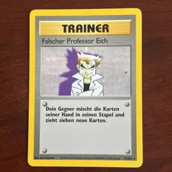 German Imposter Professor Oak 73/102 Rare Falscher Professor Eich Pokemon Card - Image 1