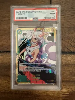 2024 One Piece Card Game Romance Dawn EN YAMATO #OP01-121 SEC PRB01 PSA 9 - Image 1
