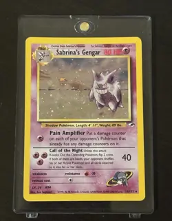 Pokemon TCG Sabrina's Gengar Holo Rare Card 14/132 Gym Heroes - Image 1