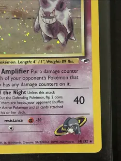 Pokemon TCG Sabrina's Gengar Holo Rare Card 14/132 Gym Heroes - Image 3