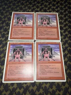 (4) MTG Giant Strength Alternate 4th Edition Regular Common - Image 1