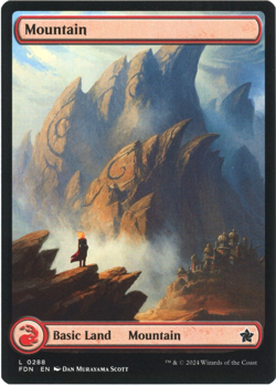 Mountain (Full Art) - 0288 - Foundations - Magic the Gathering (MTG) - Image 1