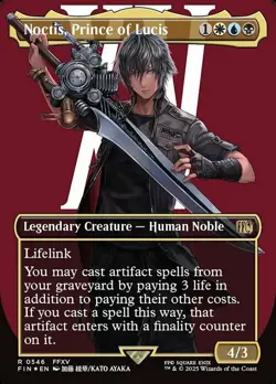 Near Mint x 1 Noctis, Prince of Lucis - Surge Foil - Borderless Final Fantasy Va - Image 1