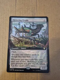 Skittering Cicada (Extended Art) Commander Masters Regular - Image 1