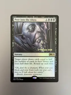 Peer into the Abyss M21 117/274 Magic the Gathering PRERELEASE FOIL NM RARE MTG - Image 1